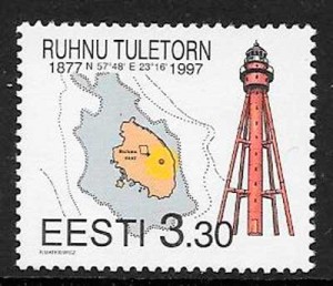 sellos colección faros Estonia 1997
