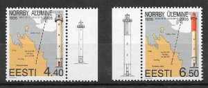 colección sellos 2005 faros Estonia