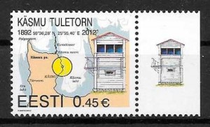 colección sellos faros 2011 Estonia
