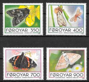 coleccion selos mariposas Feroe 1993