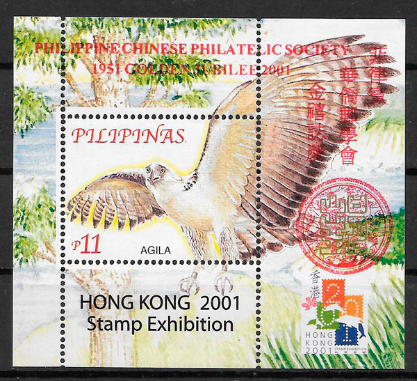 colección sellos fauna y flora Filipinas 2001