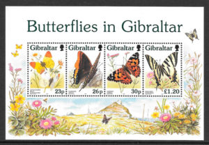 sellos mariposa Gibraltar 1997