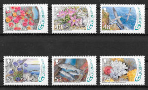 filatelia colección fauna y flora Guersey 2008