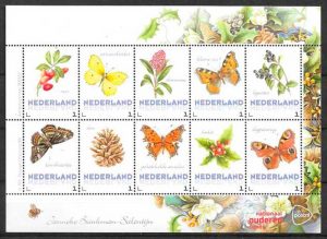 filatelia fauna y flora Holanda 2017