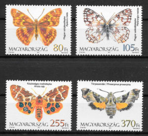 sellos mariposas Hungria 2011