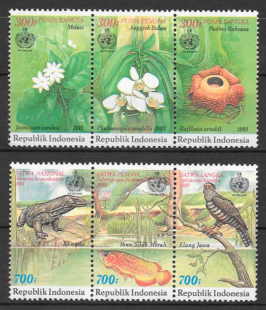 Sellos Fauna y Flora de Indonesia - Sellos Filatelia