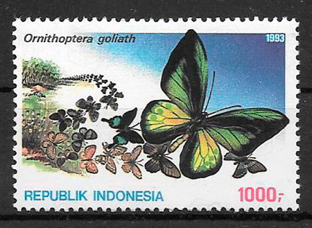 filatelia mariposas Indonesia 1993
