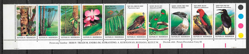 sellos fauna y flora Indonesia 1994