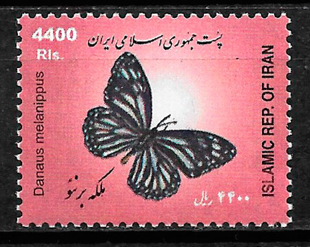 filatelia colección mariposas Iran 2004