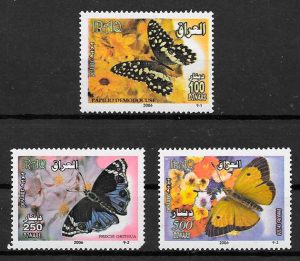 colección sellos mariposas Iraq 2006
