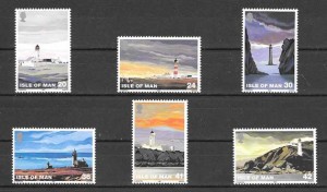 estampillas Faros Isla de Man 1996