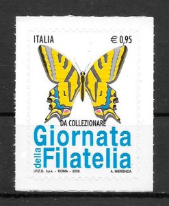 filatelia colección mariposas Italia 2016