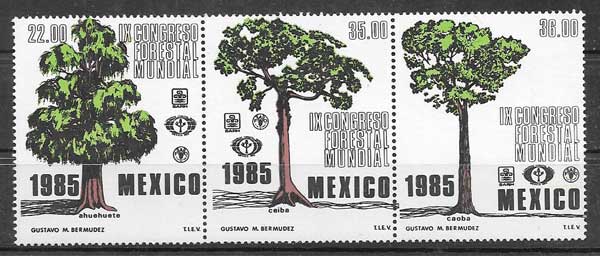 Filatelia flora 1985 México