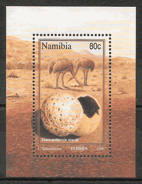 colección sellos dinosaurios 1995 Namibia