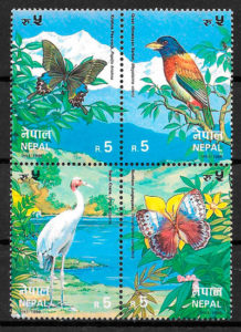 filatelia colección mariposas 1996