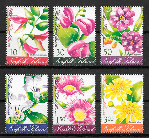 filatelia flora Norfolk Island 2002