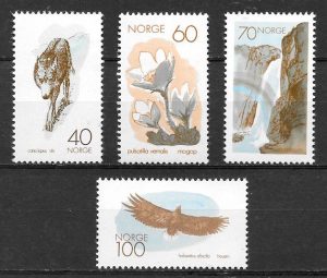 colección sellos fauna y flora Noruega 1970