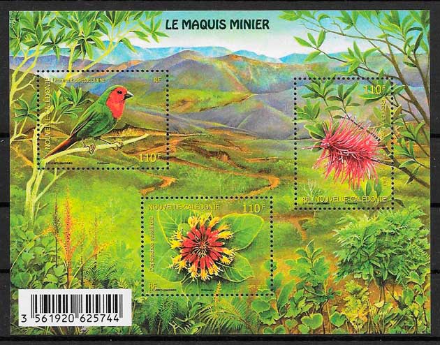 sellos fauna y flora Nueva Caledonia 2014