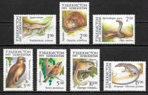 sellos fauna Ozbekistan 1993