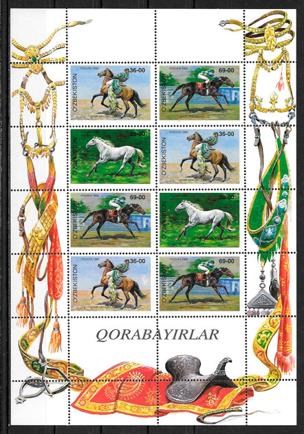 coleccion sellos fauna Ozbekistan 1999