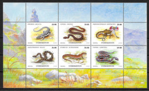 filatelia fauna Ozbekistan 1999