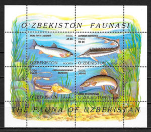 filatelia fauna Ozbekistan 2006