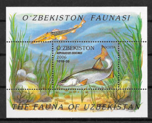 filatelia fauna Ozbekistan 2006