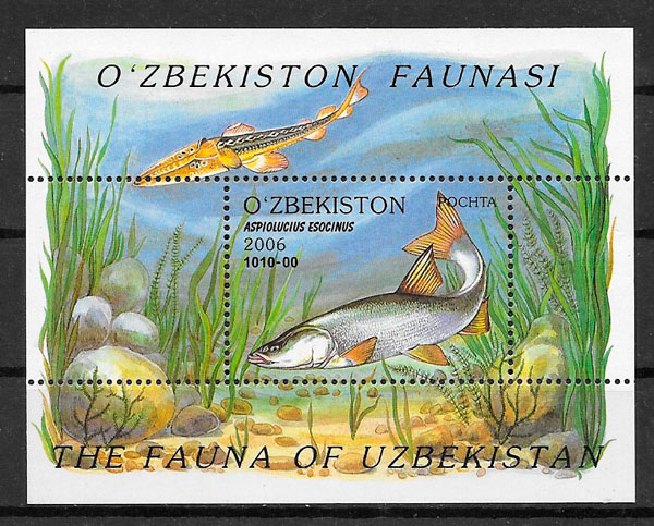 filatelia fauna Ozbekistan 2006