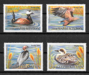 filatelia coleccin fauna Ozbekistan 2006