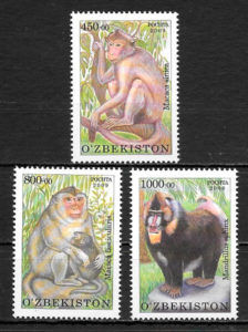 coleccion sellos fauna Ozbekistan 2010