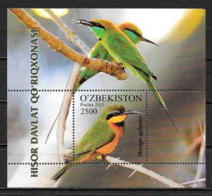 coleccion sellos fauna Ozbekistan 2016