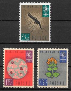 coleccion sellos fauna y flora Polonia 1962