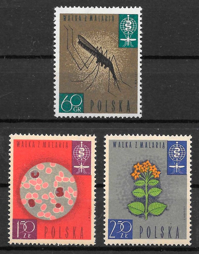 coleccion sellos fauna y flora Polonia 1962