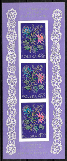 filatelia flora Polonia 1974