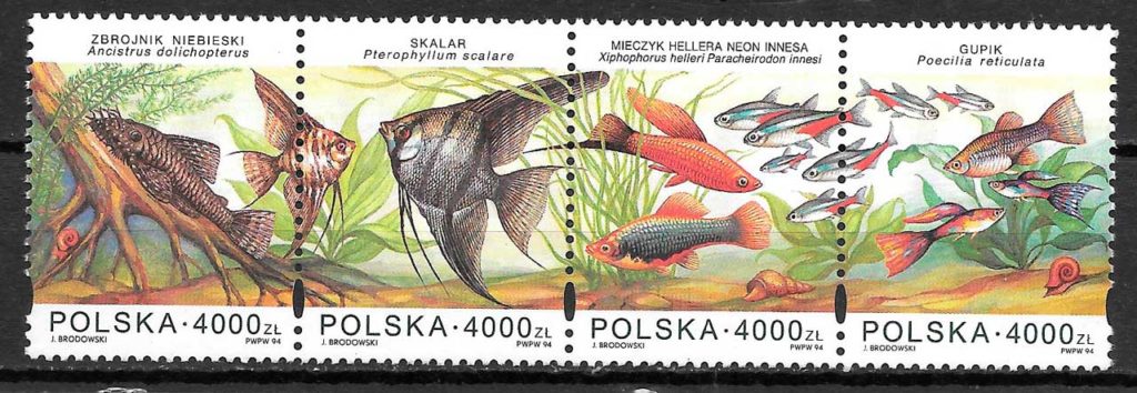 sellos fauna Polonia 1994