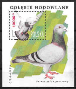 filatelia fauna Polonia 1994