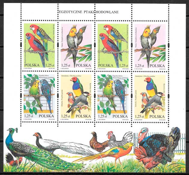 coleccion selos fauna Polonia 2004