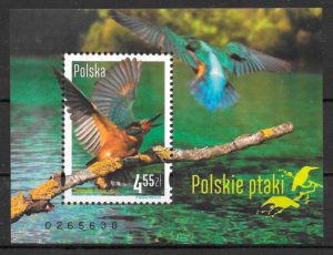 coleccion sellos fauna Polonia 2013