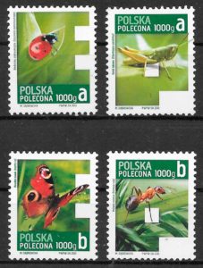 coleccion sellos fauna Polonia 2013