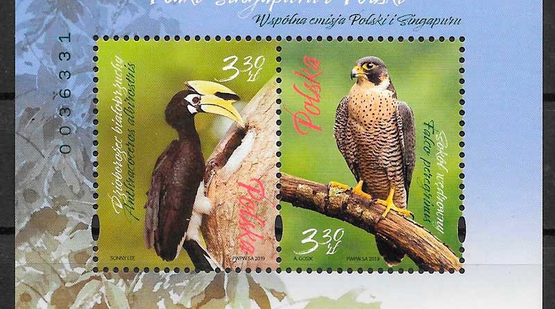 filatelia coleccion fauna Polonia 2019