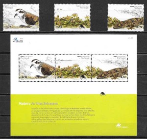 colección sellos fauna Portugal Madeira 2004