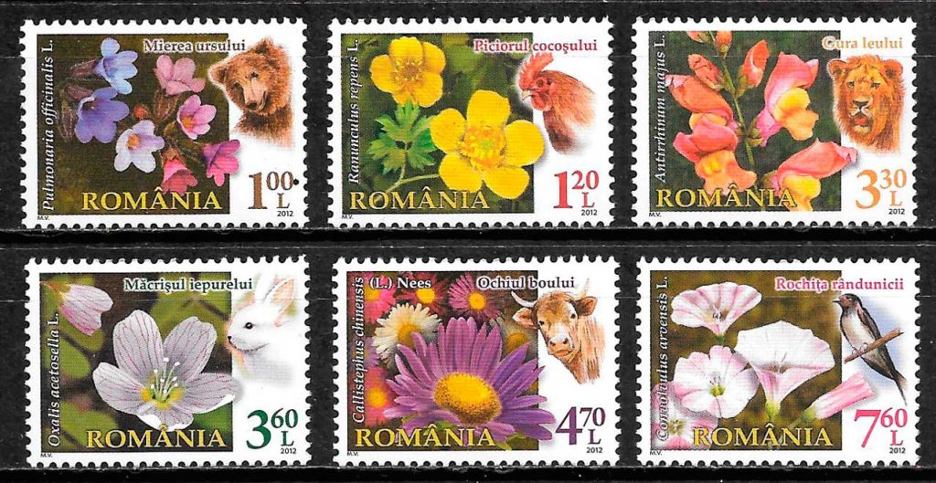 filatelia fauna y flora Rumania 2012