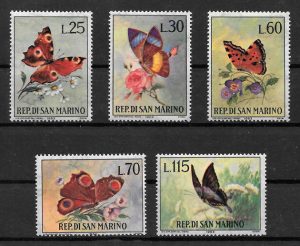 filatelia mariposas San Marino 1963