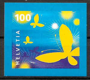 filatelia mariposas Suiza 2005