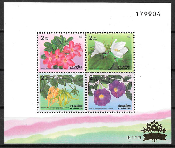 sellos flora Tailandia 1995