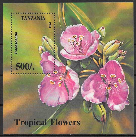 filatelia flora tanzania 1994