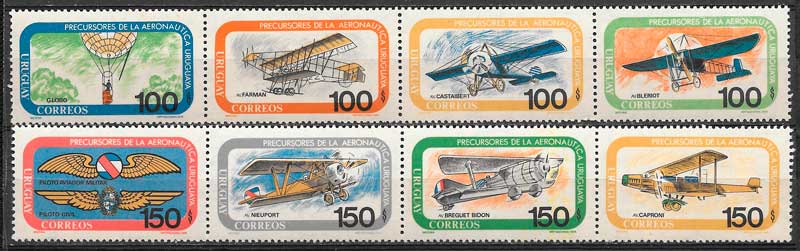 sellos tarnsporte Uruguay 1974