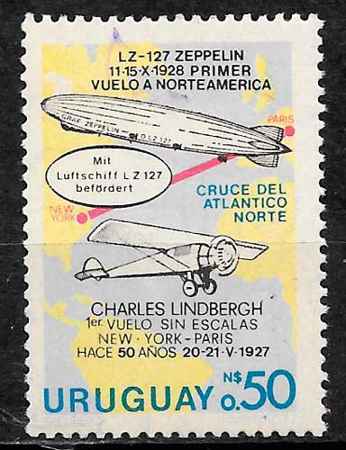 filatelia transporte Uruguay 1977