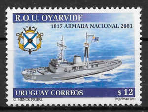 coleccion sellos transporte Uruguay 2001