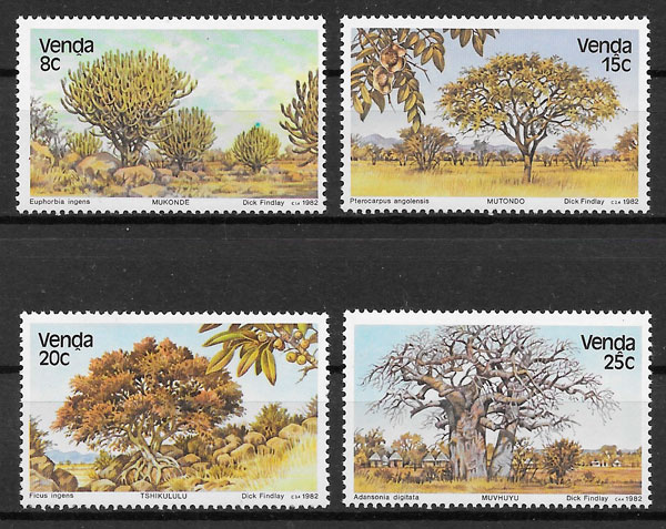filatelia colección flora Venda 1982